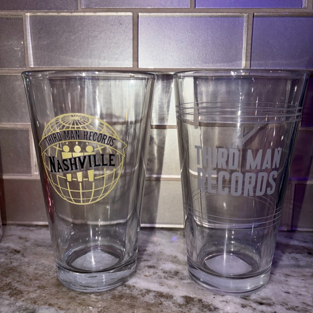 New Third Man Records Nashville Clear Pint Glass - Set of 2